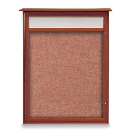 United Visual Products Single Door Enclosed Indoor Letterboard UV1140H-BLACK-BURGUN